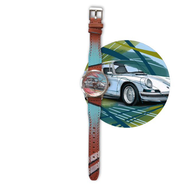 Reloj Acero Watch Bella Macchina Porsche 911SC 1
